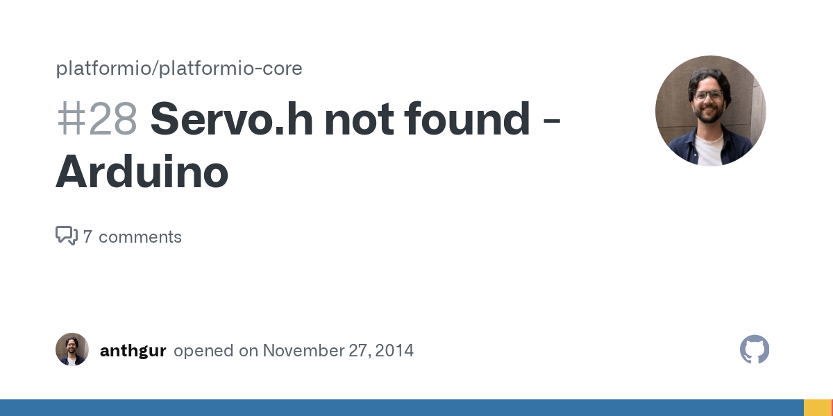 Servo.h not found Arduino · Issue 28 · platformio/platformiocore