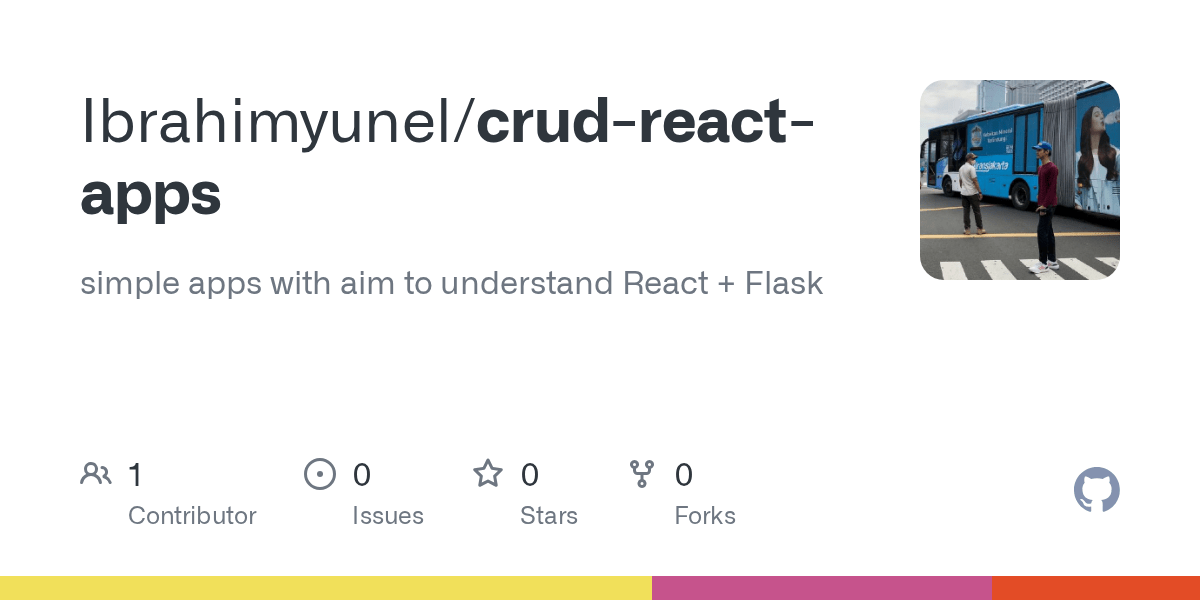 GitHub Ibrahimyunel/crudreactapps simple apps with aim to understand React + Flask