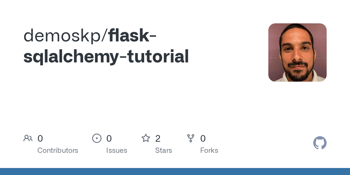 GitHub demoskp/flasksqlalchemytutorial