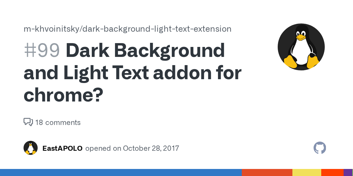Dark Background and Light Text addon for chrome? · Issue 99 · m