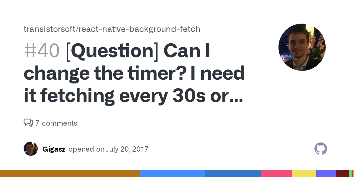 [Question] Can I change the timer? I need it fetching every 30s or so