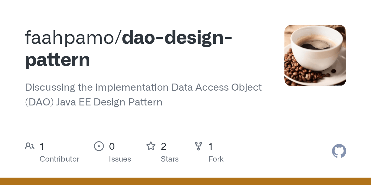 GitHub - faahpamo/dao-design-pattern: Discussing the implementation