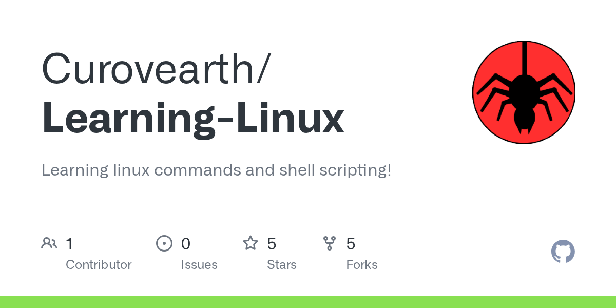 GitHub Curovearth/LearningLinux Learning linux commands and shell