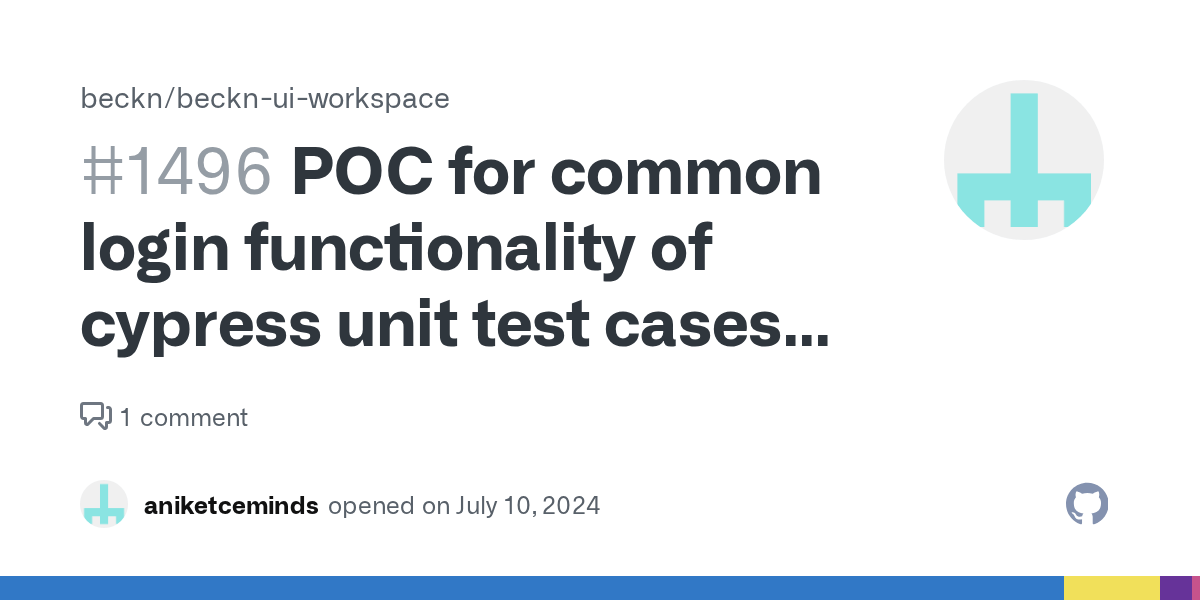 POC for common login functionality of cypress unit test cases in apps(03)