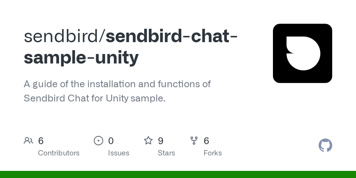 GitHub sendbird/sendbirdchatsampleunity A guide of the
