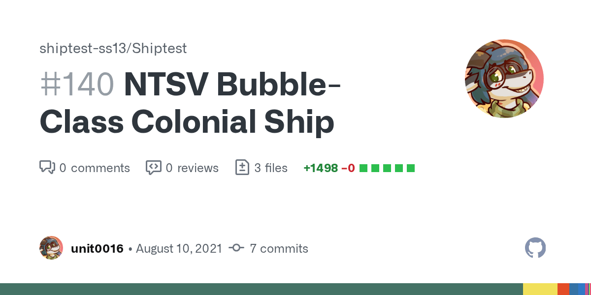 NTSV BubbleClass Colonial Ship by unit0016 · Pull Request 140