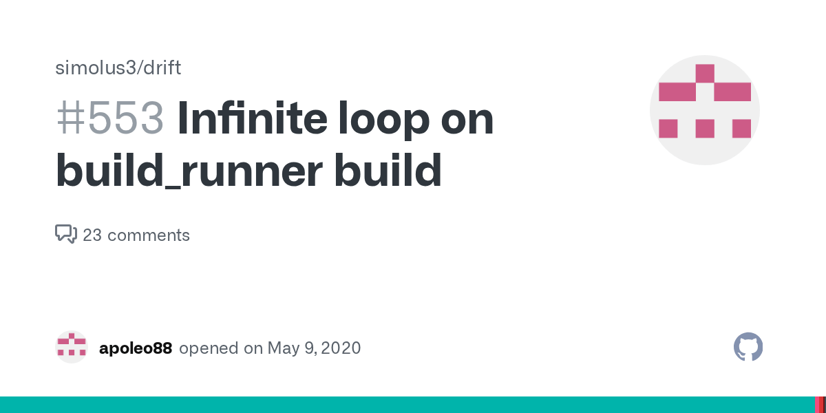Infinite loop on build_runner build · Issue 553 · simolus3/drift · GitHub
