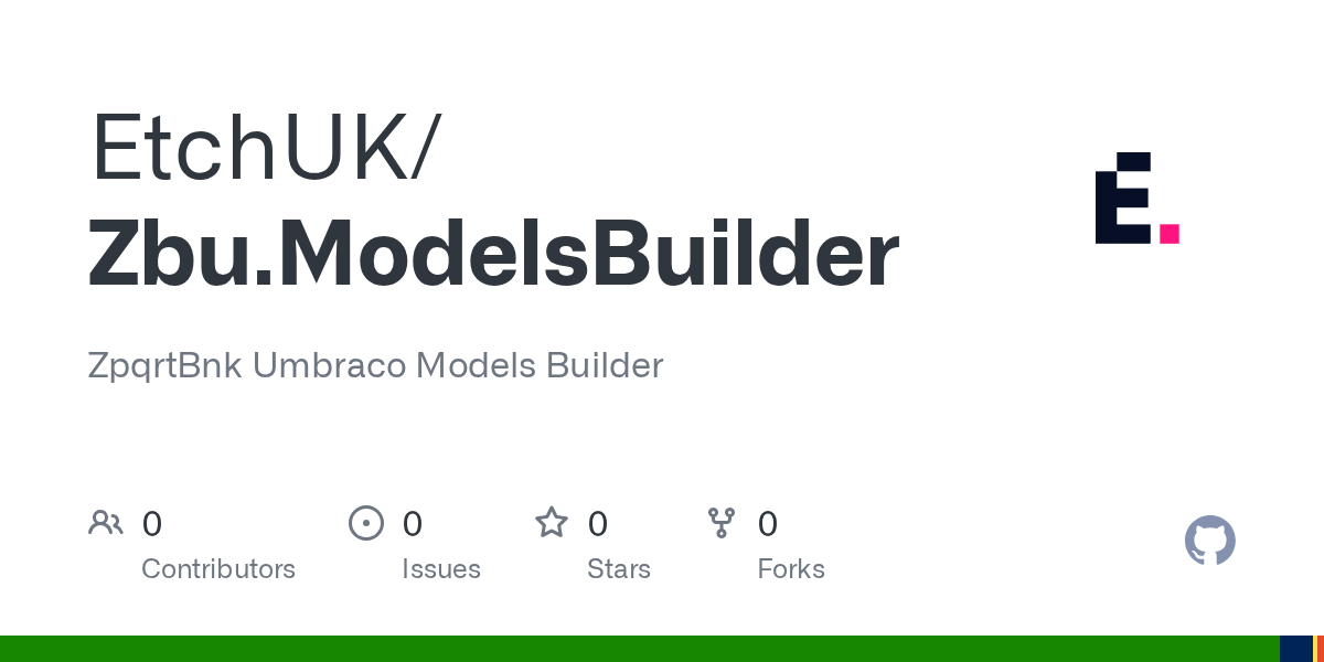 GitHub EtchUK/Zbu.ModelsBuilder ZpqrtBnk Umbraco Models Builder