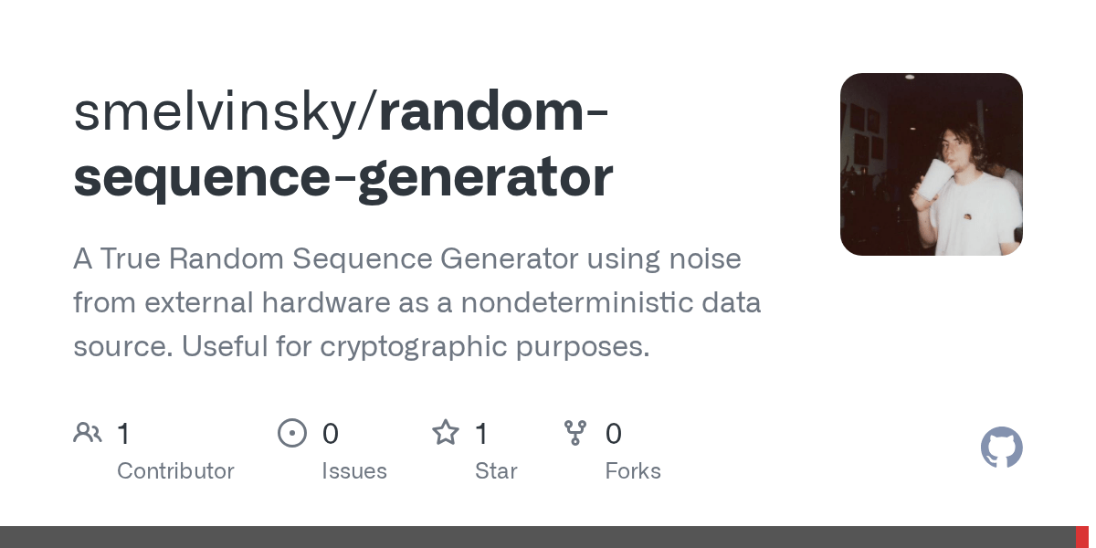 GitHub smelvinsky/randomsequencegenerator A True Random Sequence