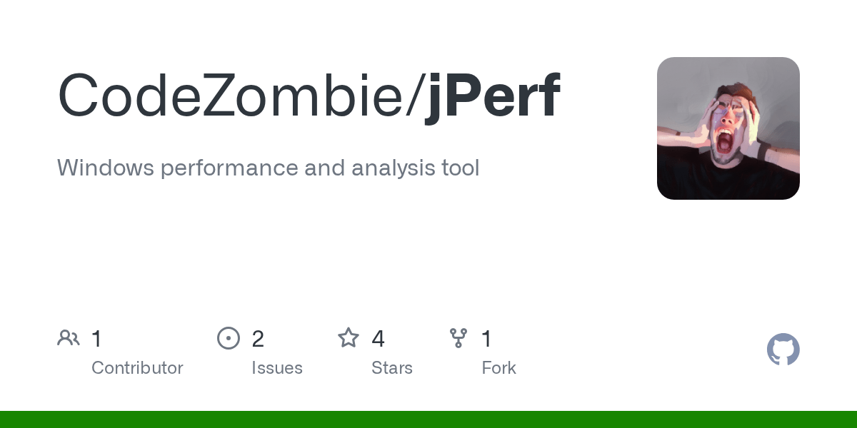 GitHub CodeZombie/jPerf Windows performance and analysis tool