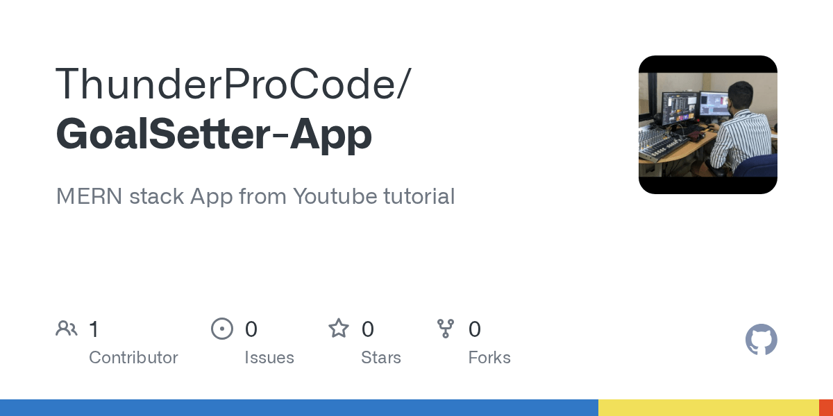 GitHub ThunderProCode/GoalSetterApp MERN stack App from Youtube