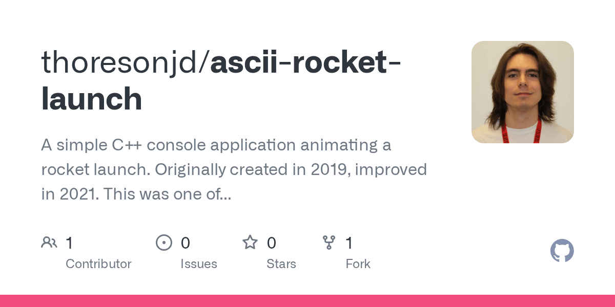 GitHub thoresonjd/asciirocketlaunch A simple C++ console
