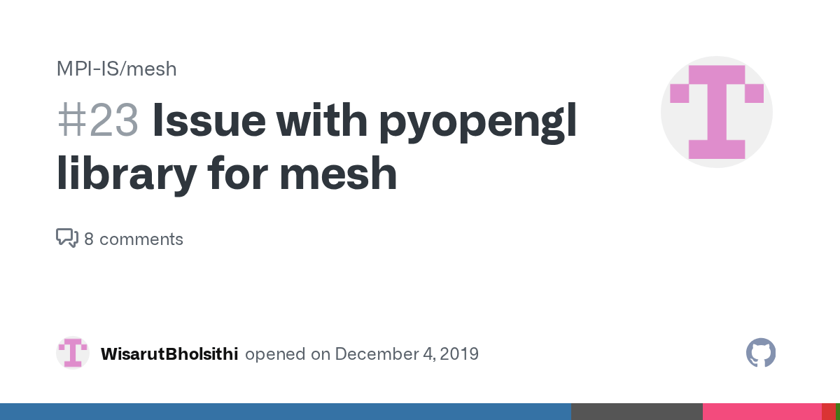 Issue with pyopengl library for mesh · Issue 23 · MPIIS/mesh · GitHub