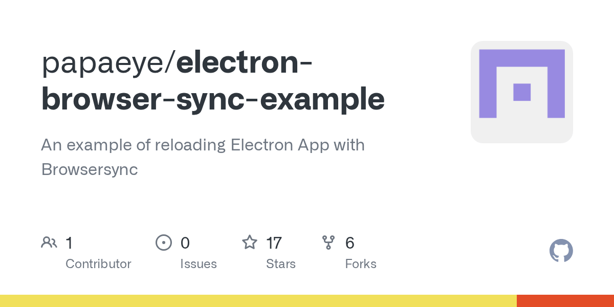 GitHub papaeye/electronbrowsersyncexample An example of reloading