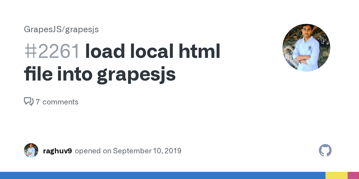 load local html file into grapesjs · Issue 2261 · GrapesJS/grapesjs