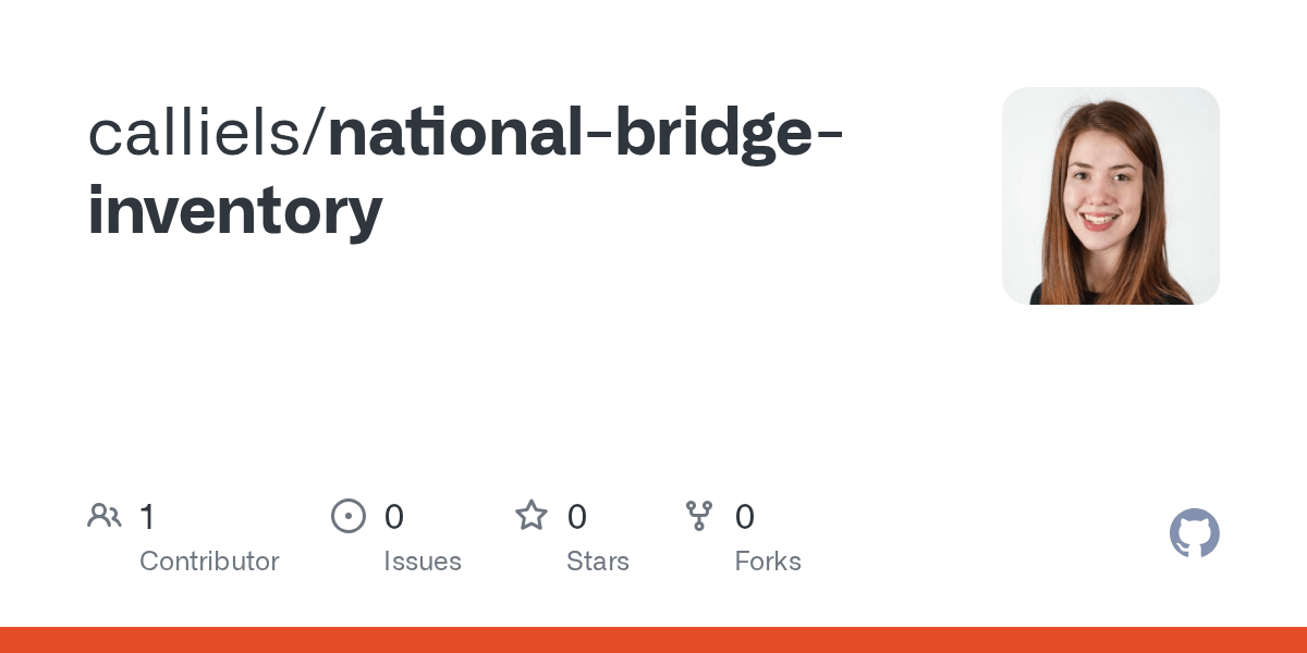 GitHub calliels/nationalbridgeinventory