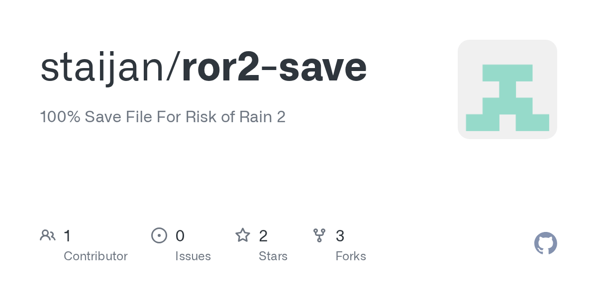 GitHub paraflinch/ror2save 100 Save File For Risk of Rain 2