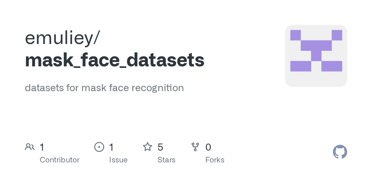 GitHub emuliey/mask_face_datasets datasets for mask face recognition