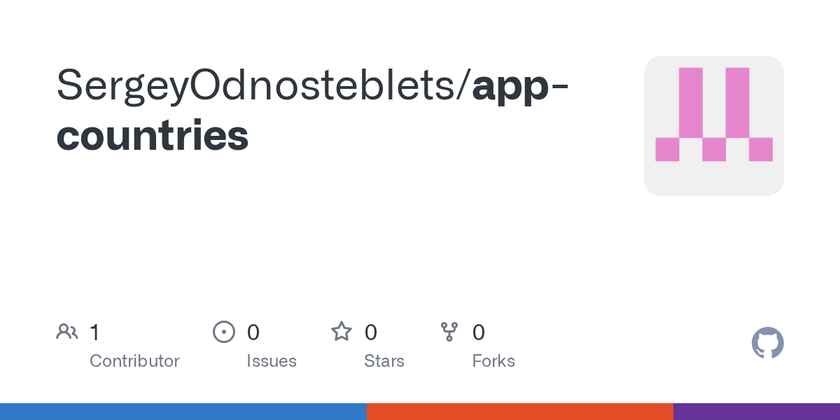 GitHub SergeyOdnosteblets/appcountries