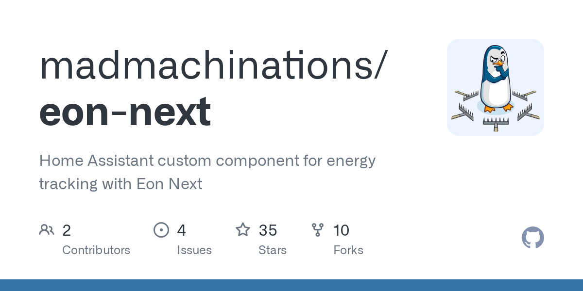GitHub madmachinations/eonnext Home Assistant custom component for
