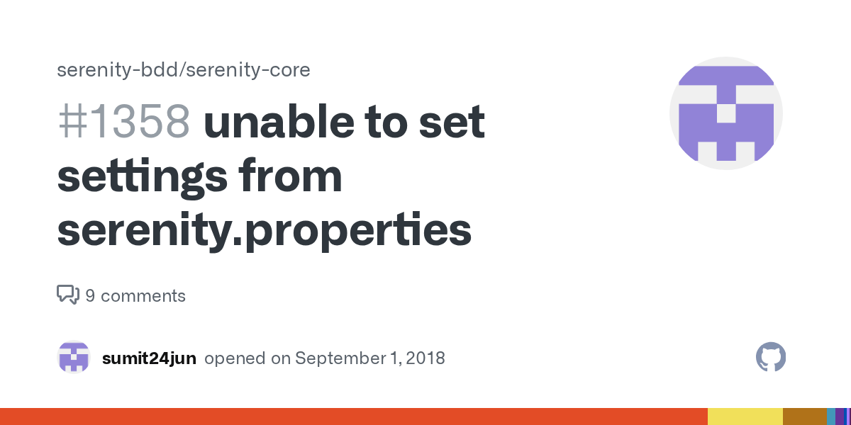 unable to set settings from serenity.properties · Issue 1358