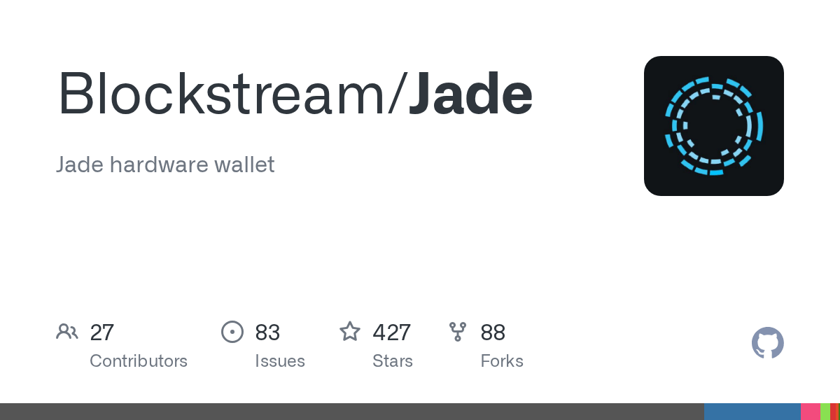 GitHub Blockstream/Jade Jade hardware wallet