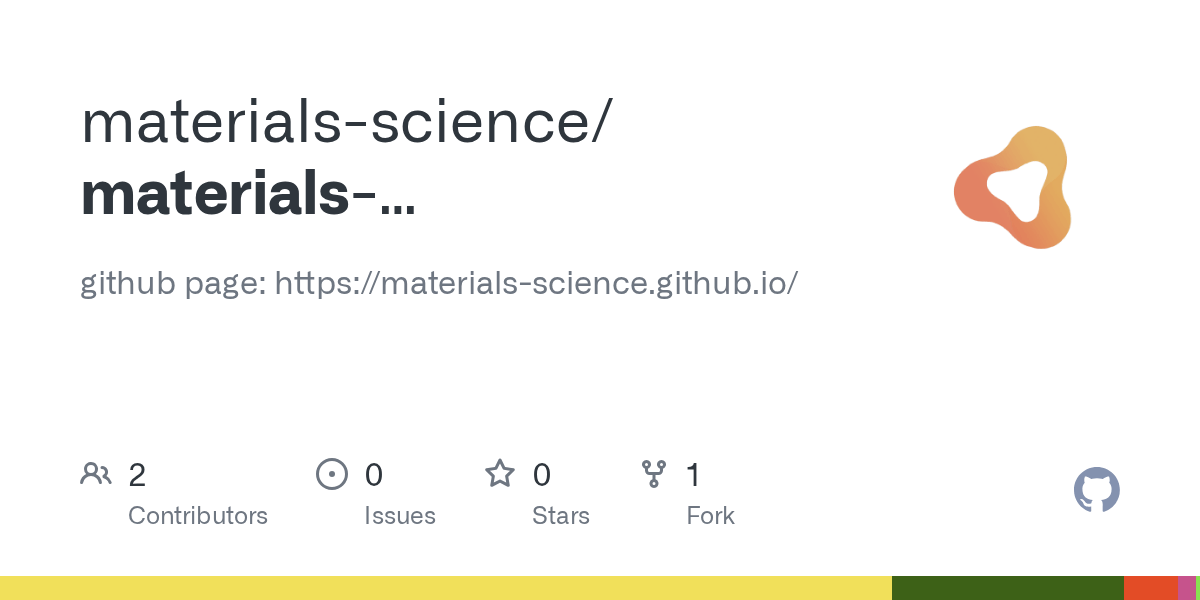GitHub materialsscience/materialsscience.github.io github page