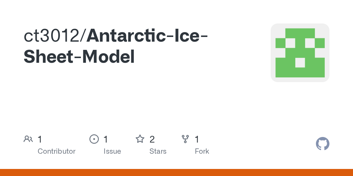 GitHub ct3012/AntarcticIceSheetModel