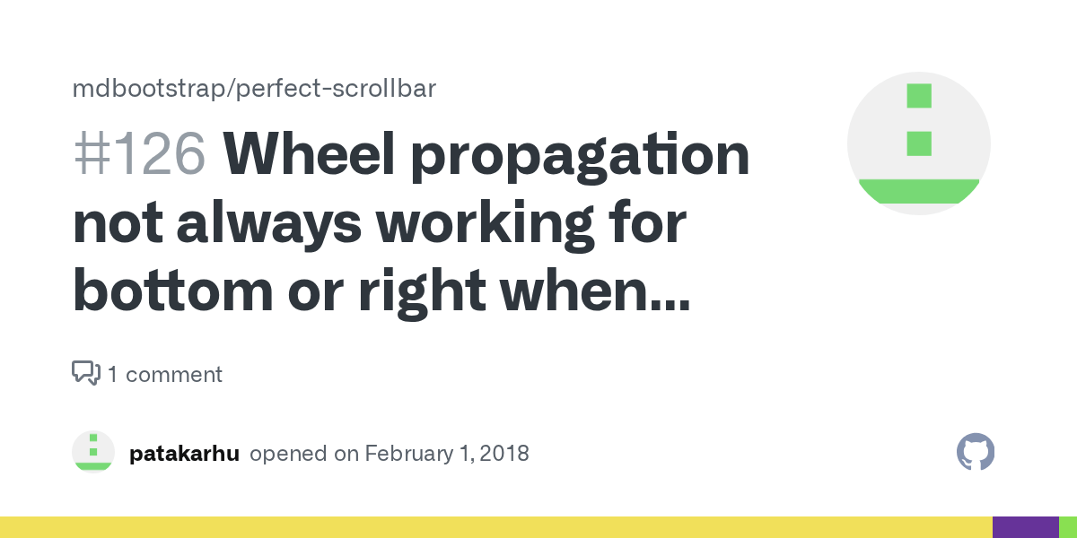 Wheel propagation not always working for bottom or right when using