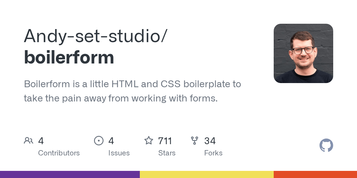 GitHub Andysetstudio/boilerform Boilerform is a little HTML and