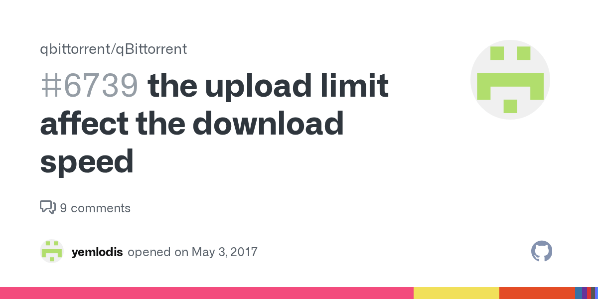 the upload limit affect the download speed · Issue 6739 · qbittorrent