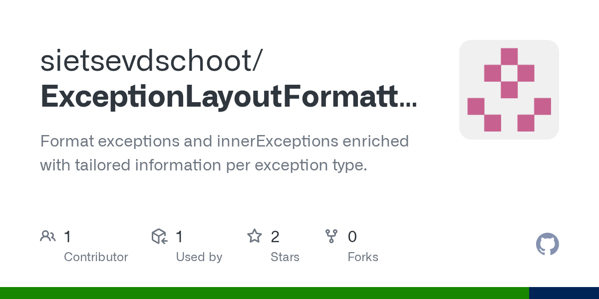 GitHub sietsevdschoot/ExceptionLayoutFormatter Format exceptions and
