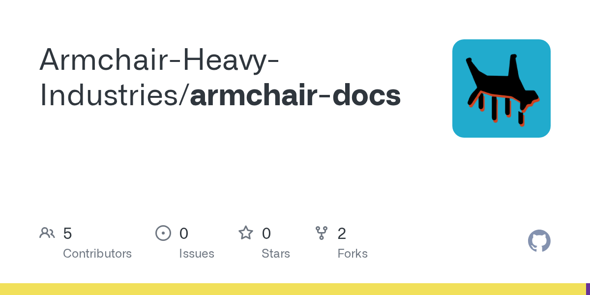 GitHub ArmchairEngineering/armchairdocs