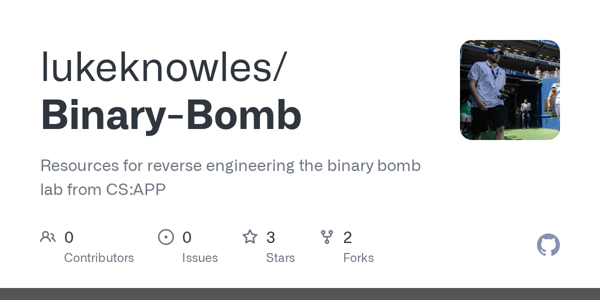 GitHub lukeknowles/BinaryBomb Resources for reverse engineering the