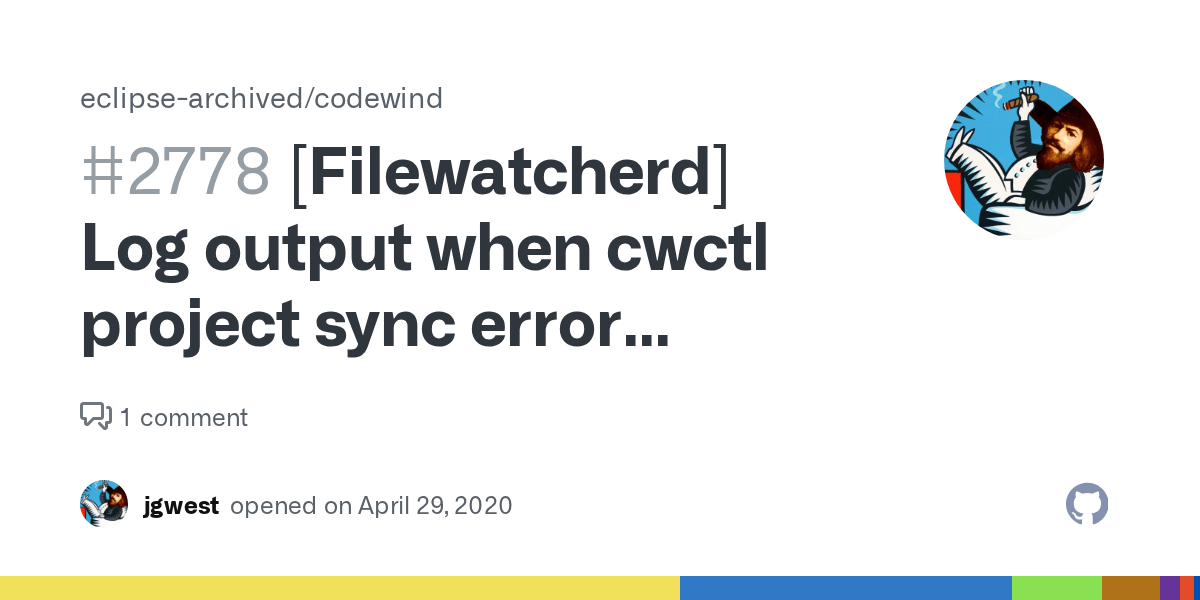 [Filewatcherd] Log output when cwctl project sync error occurs is not