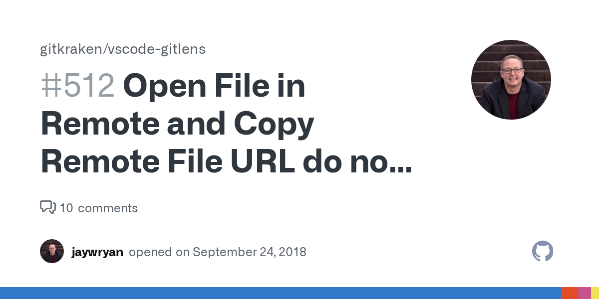 Open File in Remote and Copy Remote File URL do not work with GitHub