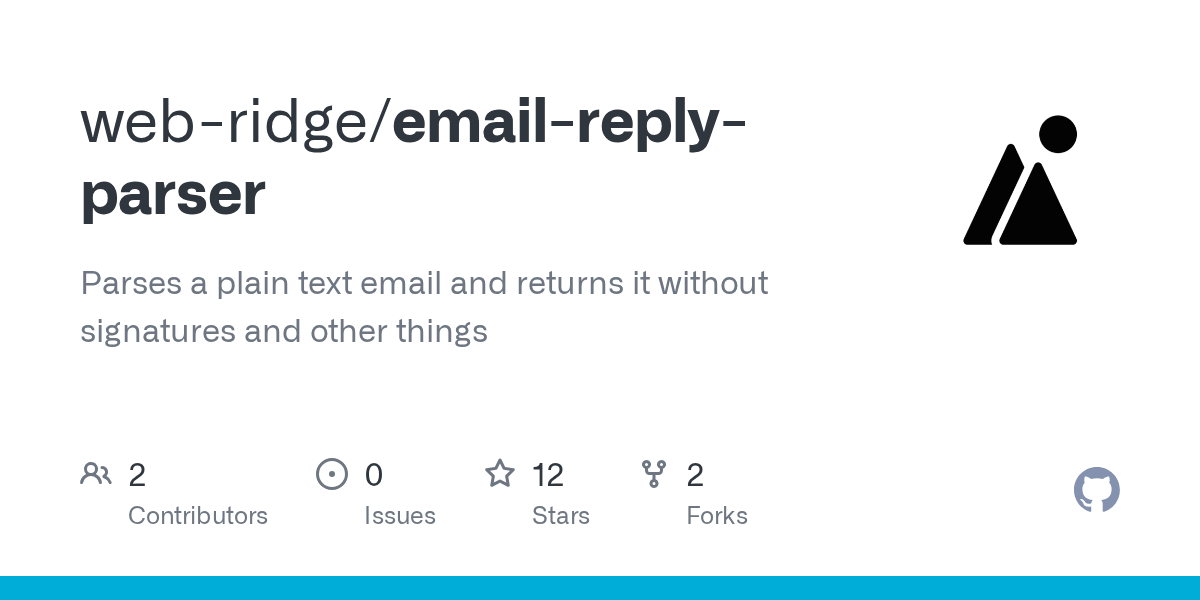 GitHub webridge/emailreplyparser Parses a plain text email and