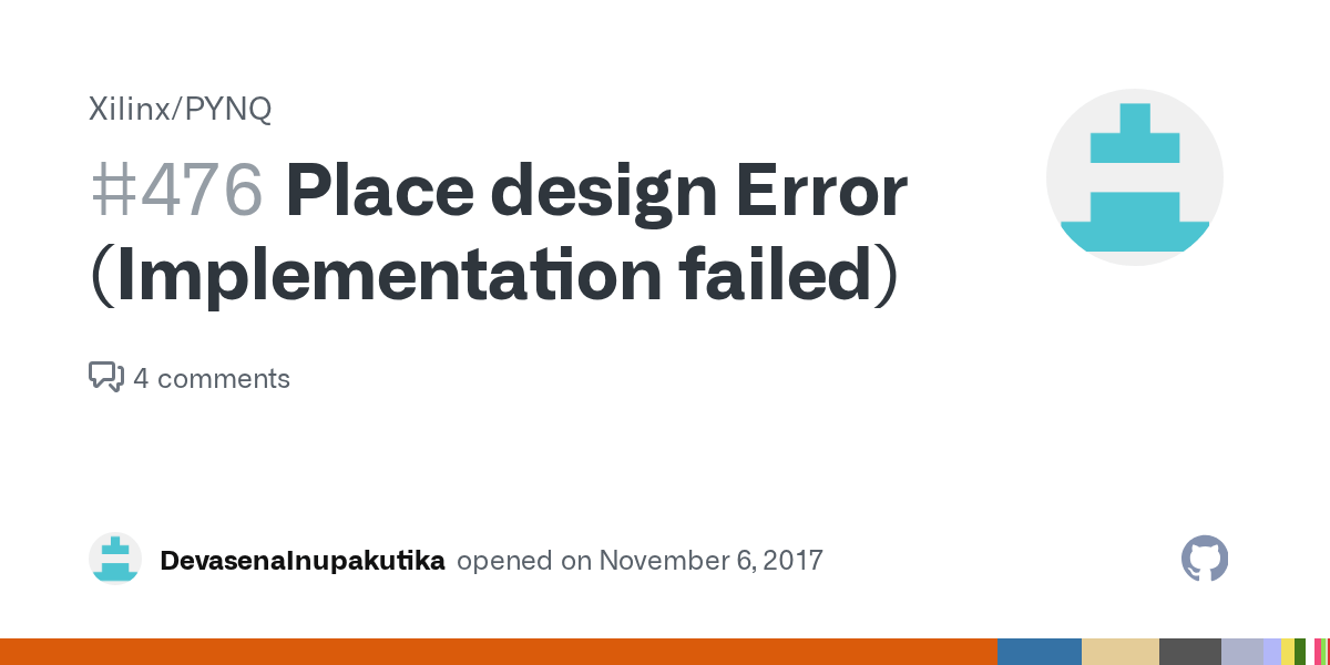 Place design Error (Implementation failed) · Issue 476 · Xilinx/PYNQ