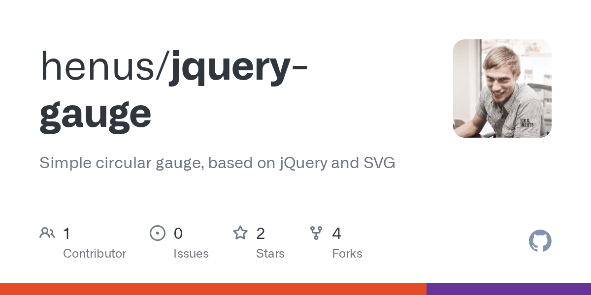 GitHub henus/jquerygauge Simple circular gauge, based on jQuery and SVG