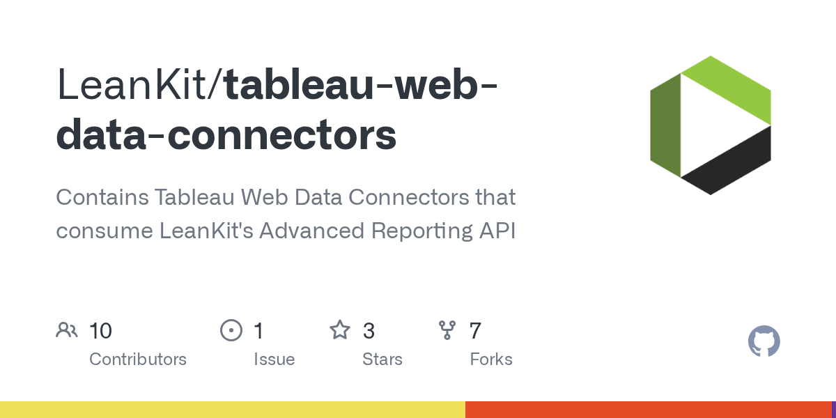 GitHub LeanKit/tableauwebdataconnectors Contains Tableau  Data