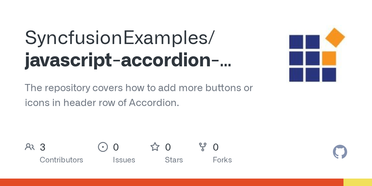 GitHub SyncfusionExamples/javascriptaccordionheaderbuttons The