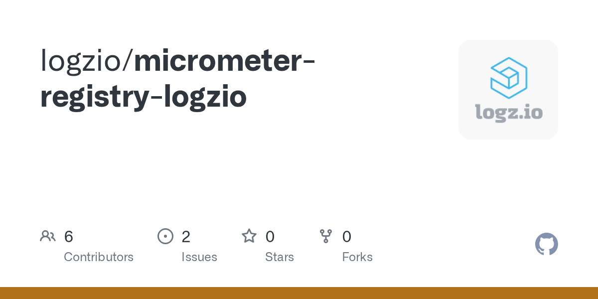 GitHub logzio/micrometerregistrylogzio