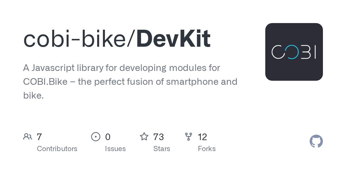 GitHub cobibike/DevKit A Javascript library for developing modules