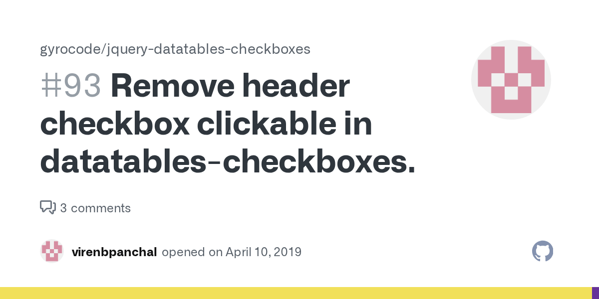 Remove header checkbox clickable in datatablescheckboxes. · Issue 93