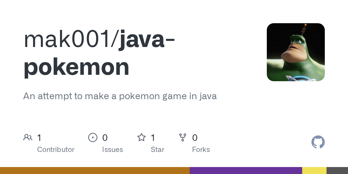 GitHub mak001/javapokemon An attempt to make a pokemon game in java