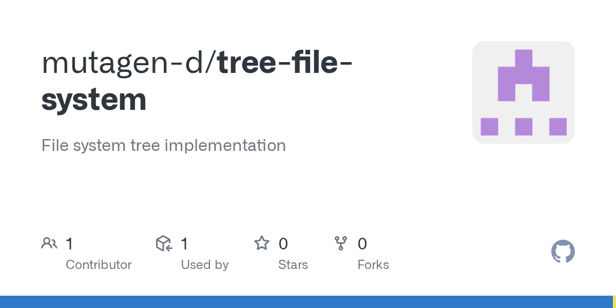 GitHub mutagend/treefilesystem File system tree implementation