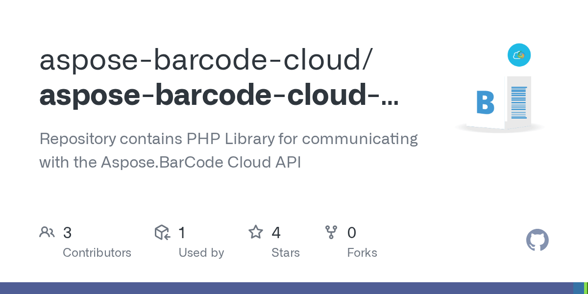 GitHub asposebarcodecloud/asposebarcodecloudphp Repository