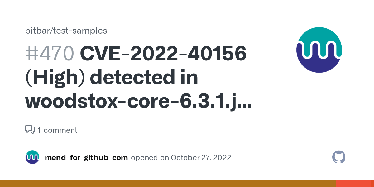 CVE202240156 (High) detected in woodstoxcore6.3.1.jar autoclosed