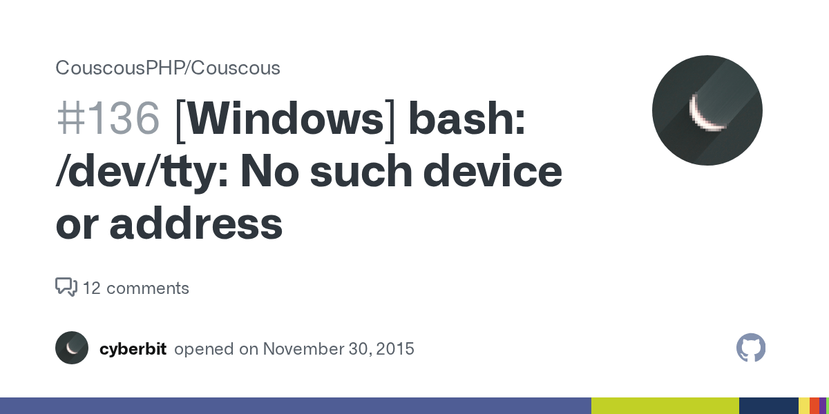 [Windows] bash /dev/tty No such device or address · Issue 136