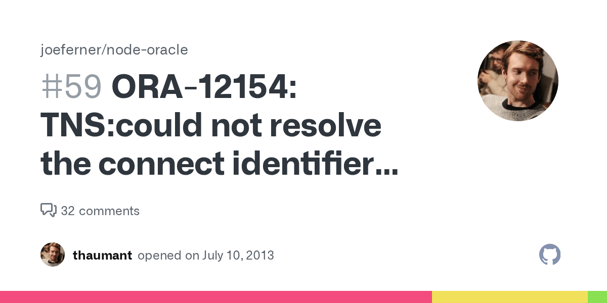ORA12154 TNScould not resolve the connect identifier specified